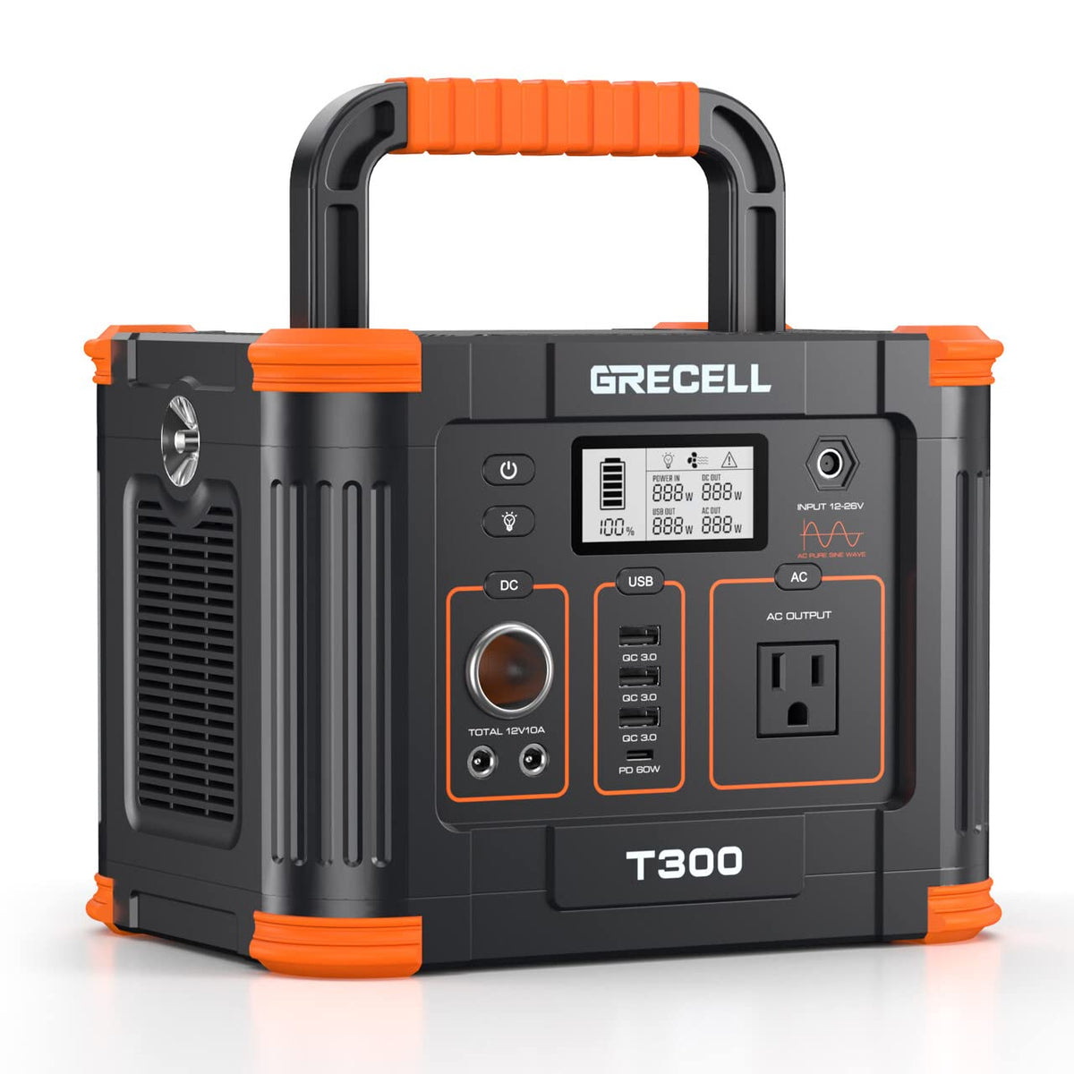 Portable Power Station 500W (Peak 1000W), 519.48Wh Outdoor Solar Generator