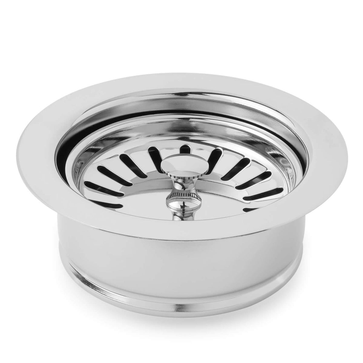 Signature Hardware 483694 4-1/2" Garbage Disposal Flange with Stopper for Sinks up to 5/8" Thick