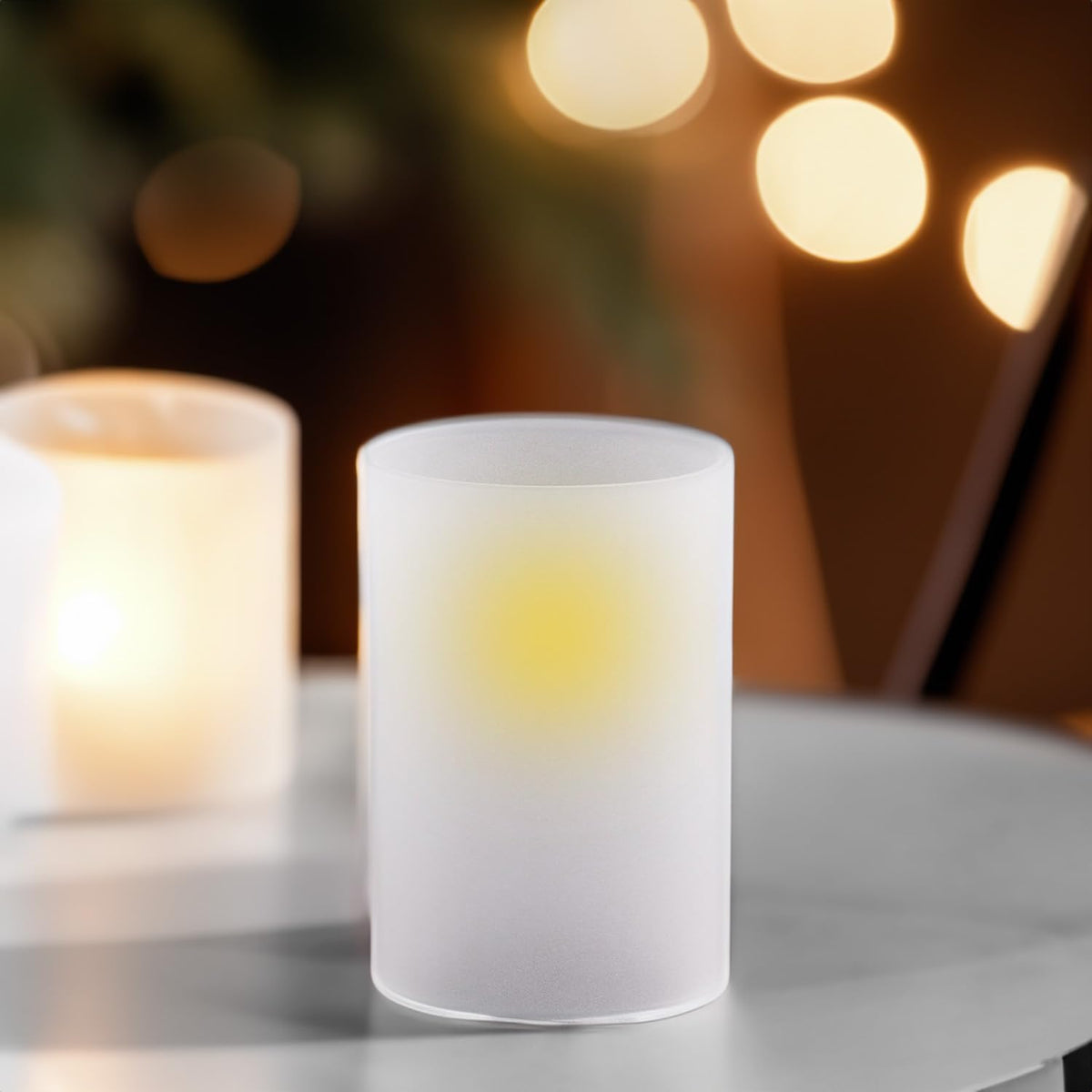 WGVI Hurricane Candle Holder Sleeve, W: 3", Ht: 6", Frosted Glass Cylinder Open Both Ends, Chimney Tube Shade, 24 Piece