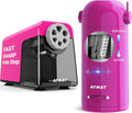AFMAT 6-Hole Heavy Duty Electric Pencil Sharpener and Robot Pencil Sharpener