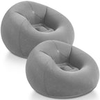 Realspring Inflatable Bean Bag Chairs,Coffee,4 Pcs