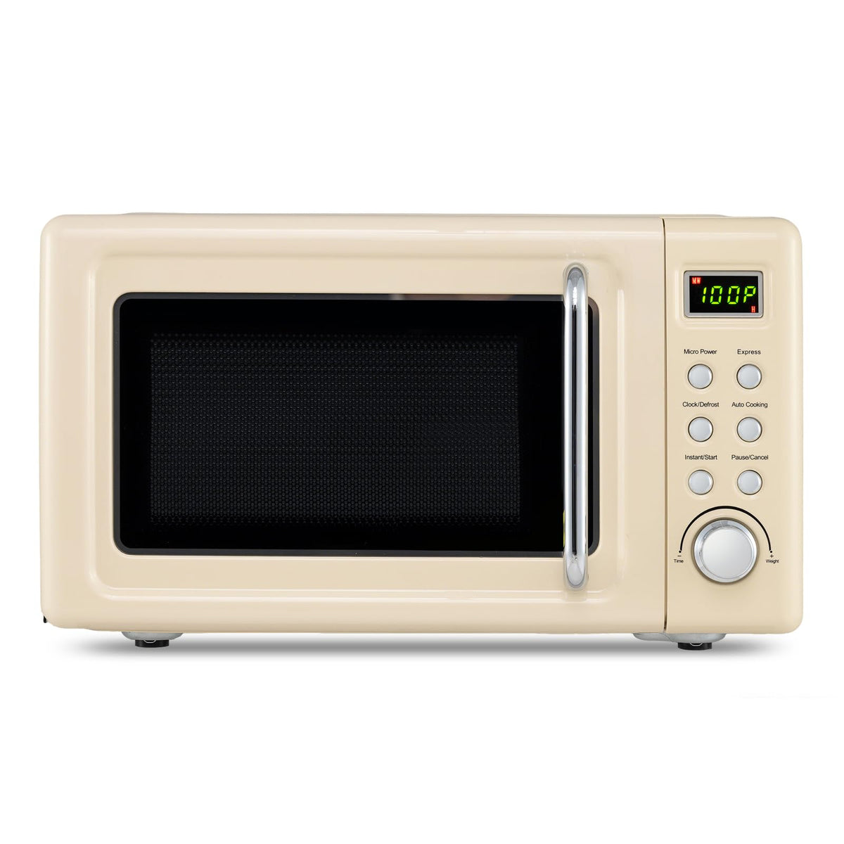 MAT EXPERT 0.7 Cu.ft Compact Microwave Oven, Digital Timing & Child Lock, Small Microwave w/Glass Turntable & 6 Preset Buttons, Delayed Start Function, 700W Mini Microwave w/5 Micro Power (Golden)