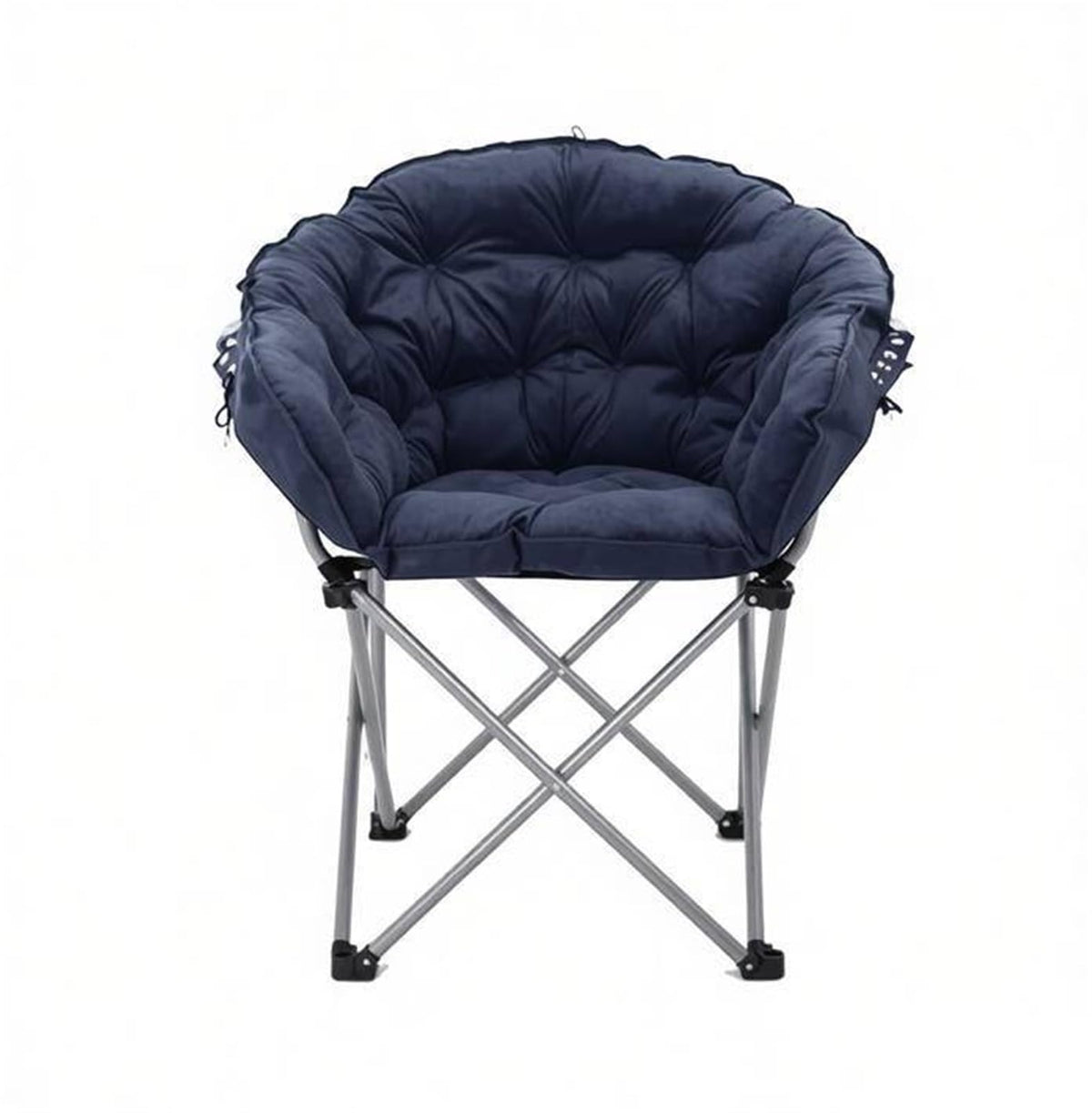 Lounge Chair, Fabric Stool Chair Lazy Couch Chair Lounge Chair Moon Chair Folding Chair Lunch Break Chair 65x65x93cm(Green)