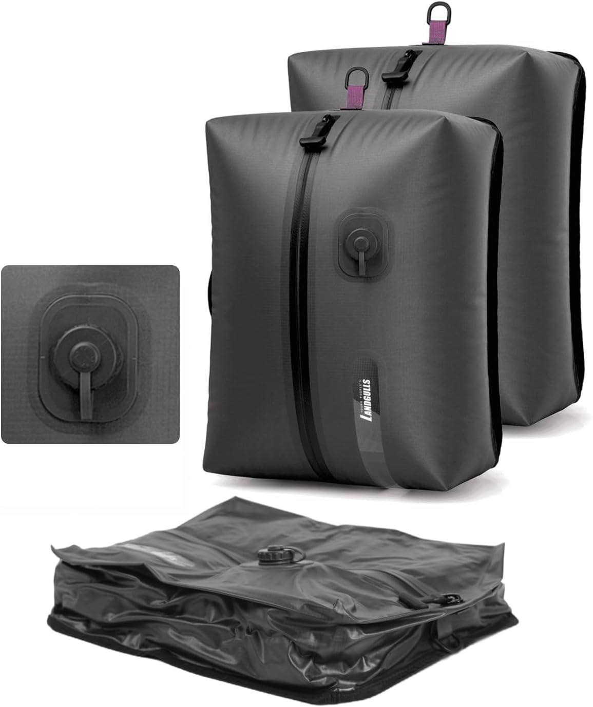 2-Pack 25L Carry On Vacuum Bags with Pump, Overpack Bags for Travel