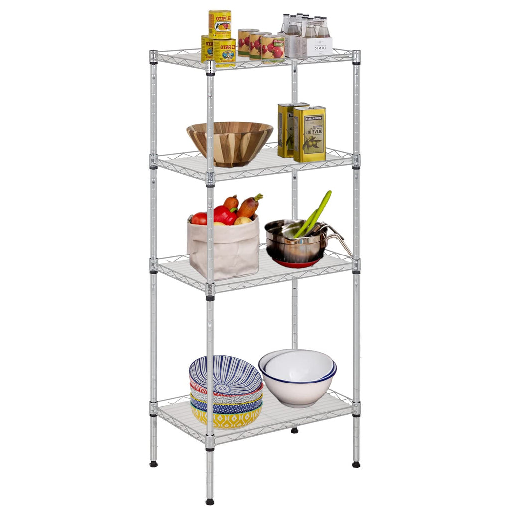 FDW | 6-Tier Wire Shelf with Wheels | 45" x 18" x 82" | Chrome