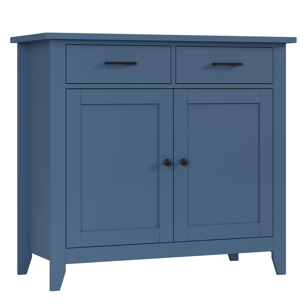 HORSTORS Farmhouse Kitchen Storage Cabinet, Small Buffet, Coffee Bar, Black
