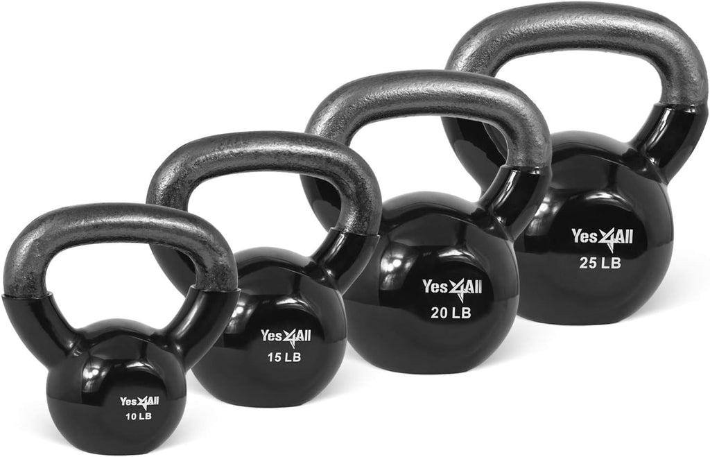 Yes4All Vinyl Kettlebells, Versatile Set