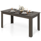 GIANTEX Dining Table for 4-6, 63" Large Rectangular Kitchen Table, Black