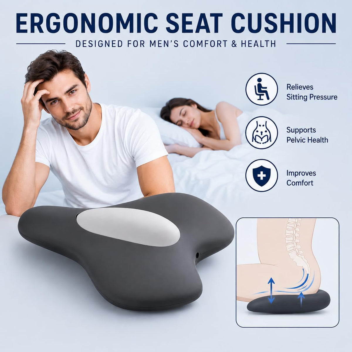 Pelvic Floor Trainer for Men & Women with Remote Control, Kegel Exercise Equipment for Hip, Core & Glute Muscle Training, Portable Muscle Strengthening Fitness Device for Home & Office