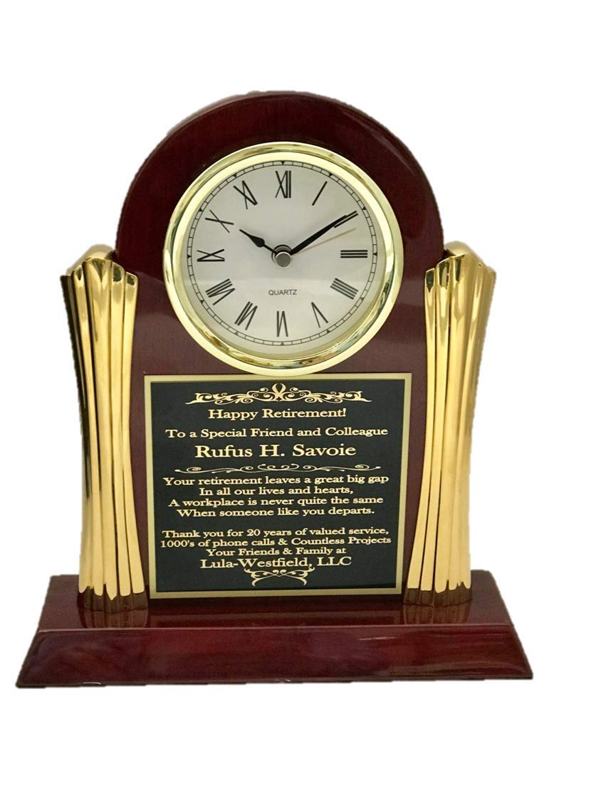 Clock for Retirement Gift, Personalized Achievement, Graduation, Customer Service Award, Police, Corporate, Firefighters, Medical School Graduation