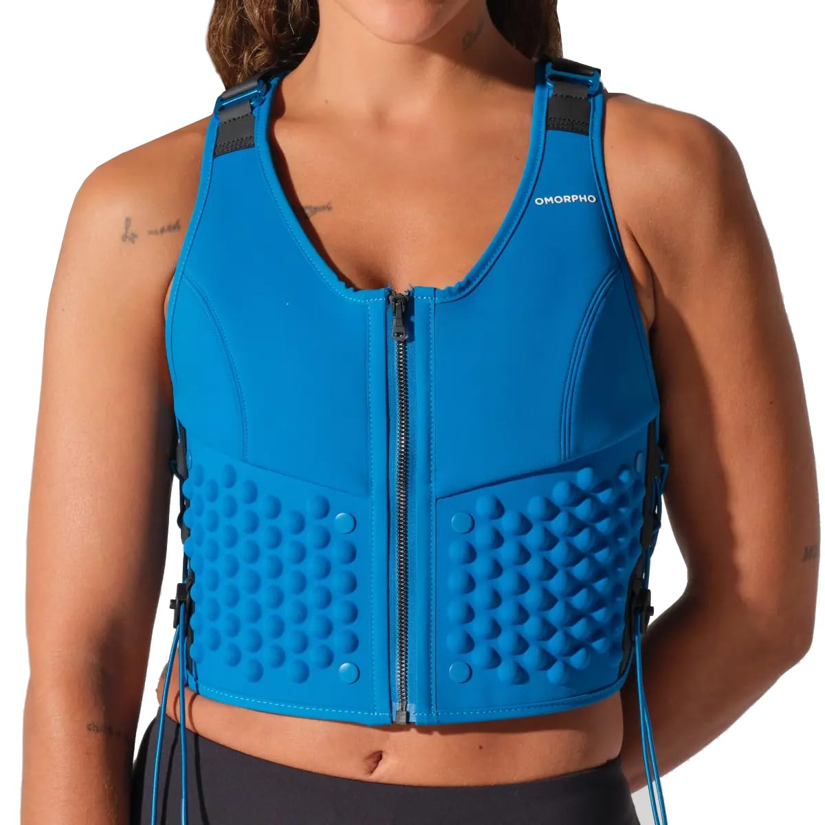 OMORPHO Women’s G-Vest Icon, 6 lb (up to 12 lb with optional G-Pack, sold separately), low-profile, fully adjustable comfort fit for hiking, walking, running, and training.
