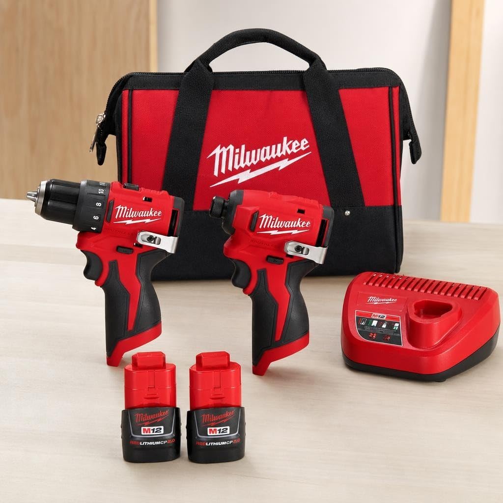 Milwaukee Electric - M12 SUBCOMPACT BRUSHLESS 2-Tool Combo KIT