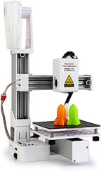 FDM Mini 3D Printer, Frequency Division Multiplexing 3D Printer, Fully Assembled for Beginners, High Precision Printing with TPU PLA (1.75mm), 100X100X100mm (White)