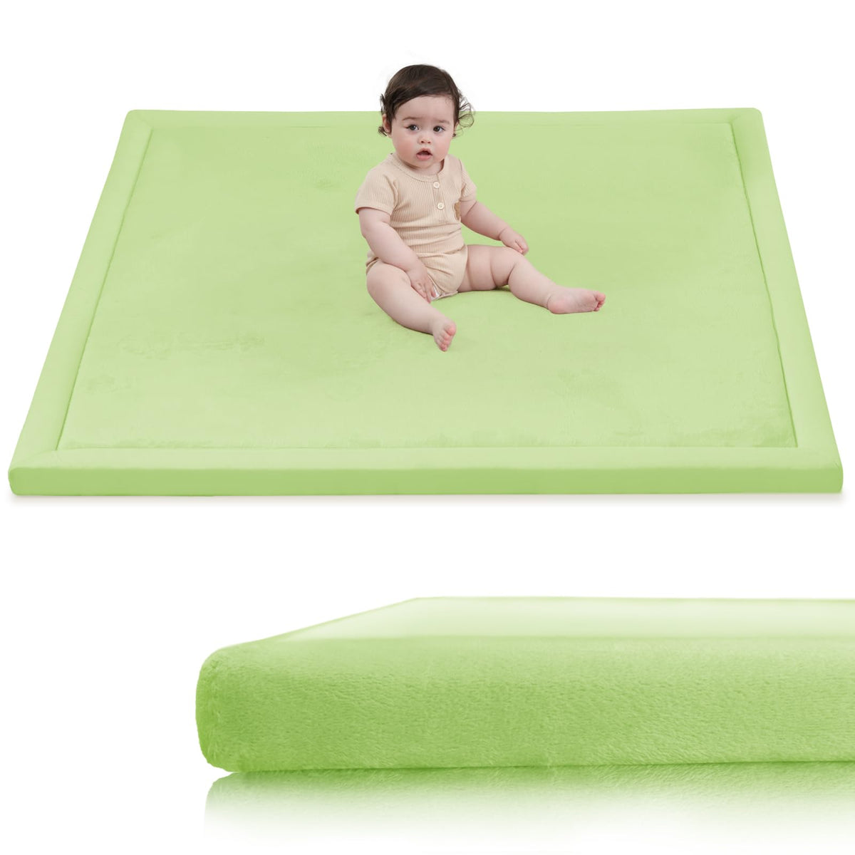 Huloo Sleep Large 1.3" Thick Baby Play Mat for Floor, 79"×59"(Dark Gray)