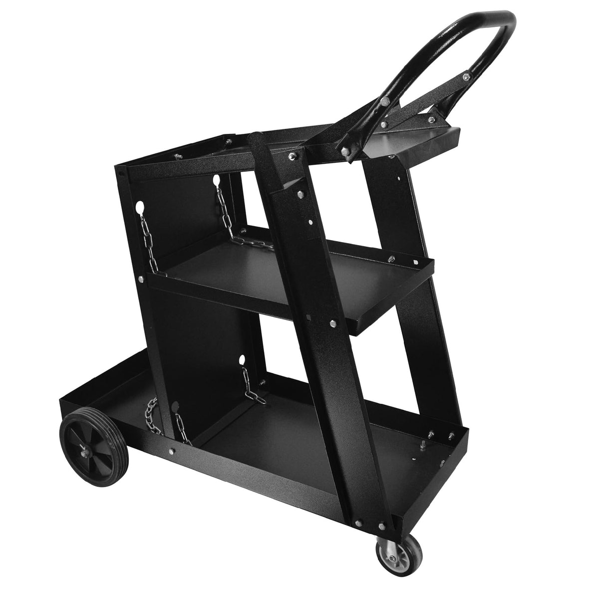 2-Tier Welding Cart with 4 Drawers and 360° Swivel Wheels Tilt-Table Welder Cart with 260Lbs Capacity Heavy Duty Rolling Welder Carts with Safety Chains for MIG TIG MMA Plasma Cutter Machine