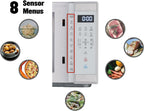1.1 Cu. ft. 1000 W Mid Size Microwave Oven, 1000W, White Stainless Steel