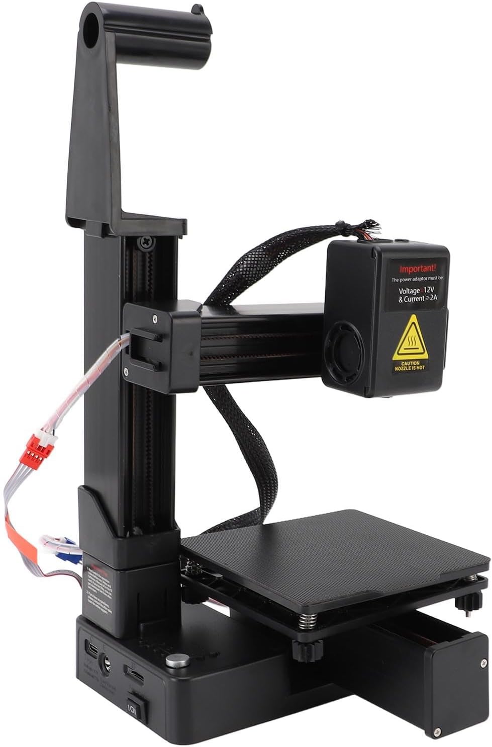 Small 3D Printer with Removable Magnetic Platform, Open Frame, 230°C Direct Extruder, XY All Metal Structure, for Wins 7 8 10, Print Size 100x100x100mm (US)