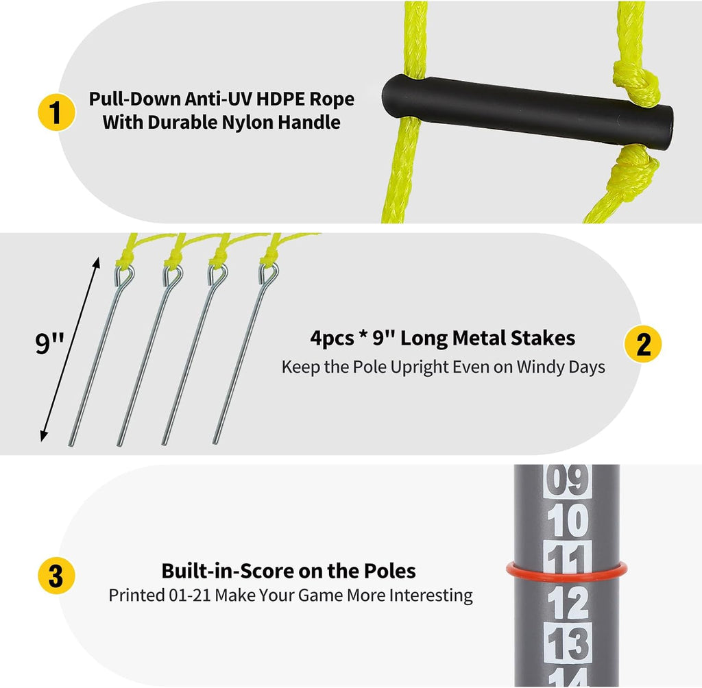 20FT Portable Outdoor Badminton Set for Backyard