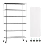 FDW | 6-Tier Wire Shelf with Wheels | 45" x 18" x 82" | Chrome