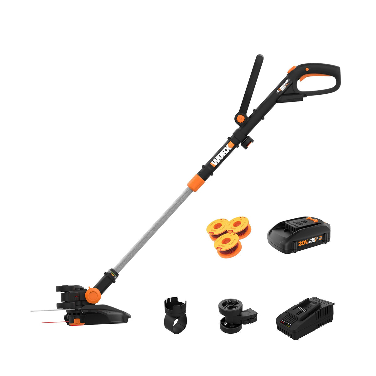 Worx 20V 12" 3-in-1 Cordless String Trimmer/Lawn Edger/Mini Mower, WG170.2