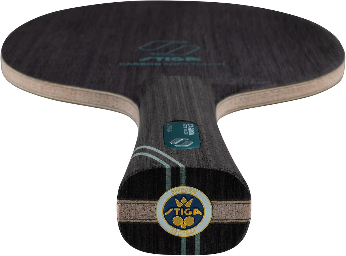 STIGA Carbon Soft Touch Table Tennis Paddle, Lightweight Carbon Fiber & Balsa Wood Blade for Speed, Control & Offensive Play