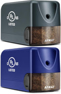 AFMAT Heavy Duty Electric Pencil Sharpener, 2 Pack (Gray + Blue)