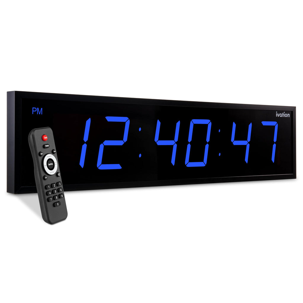 Ivation Oversized Digital Wall Clock with Large LED Display & Timer, 36"