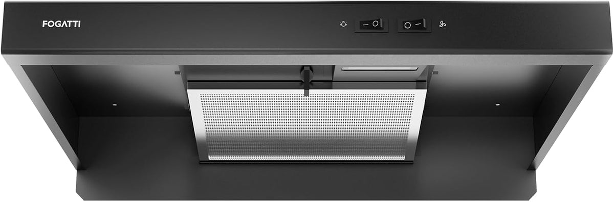 FOGATTI RV Range Hood Vent 22In Ducted 12V DC, 96CFM High Volume, LED Light