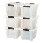 IRIS USA 6-Pack 55 Quart Clip Box with Latching Lid