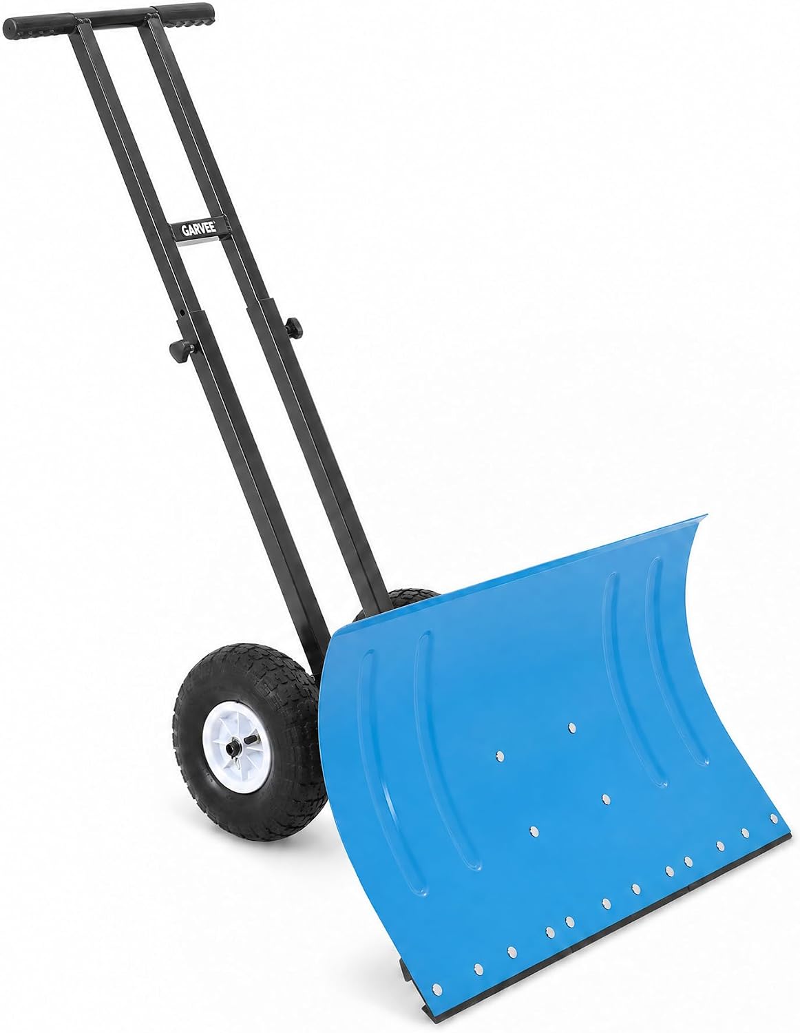 Snow Shovel with Wheels, 29" W x 16.54" H, Double Rod, Blue