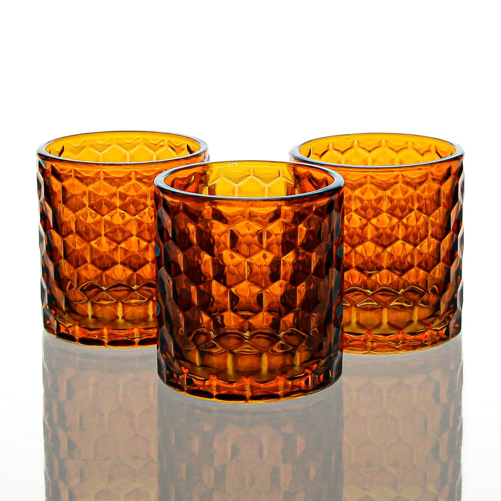 Richland Blue Chunky Honeycomb Glass Votive & Tealight Candle Holder Set of 48