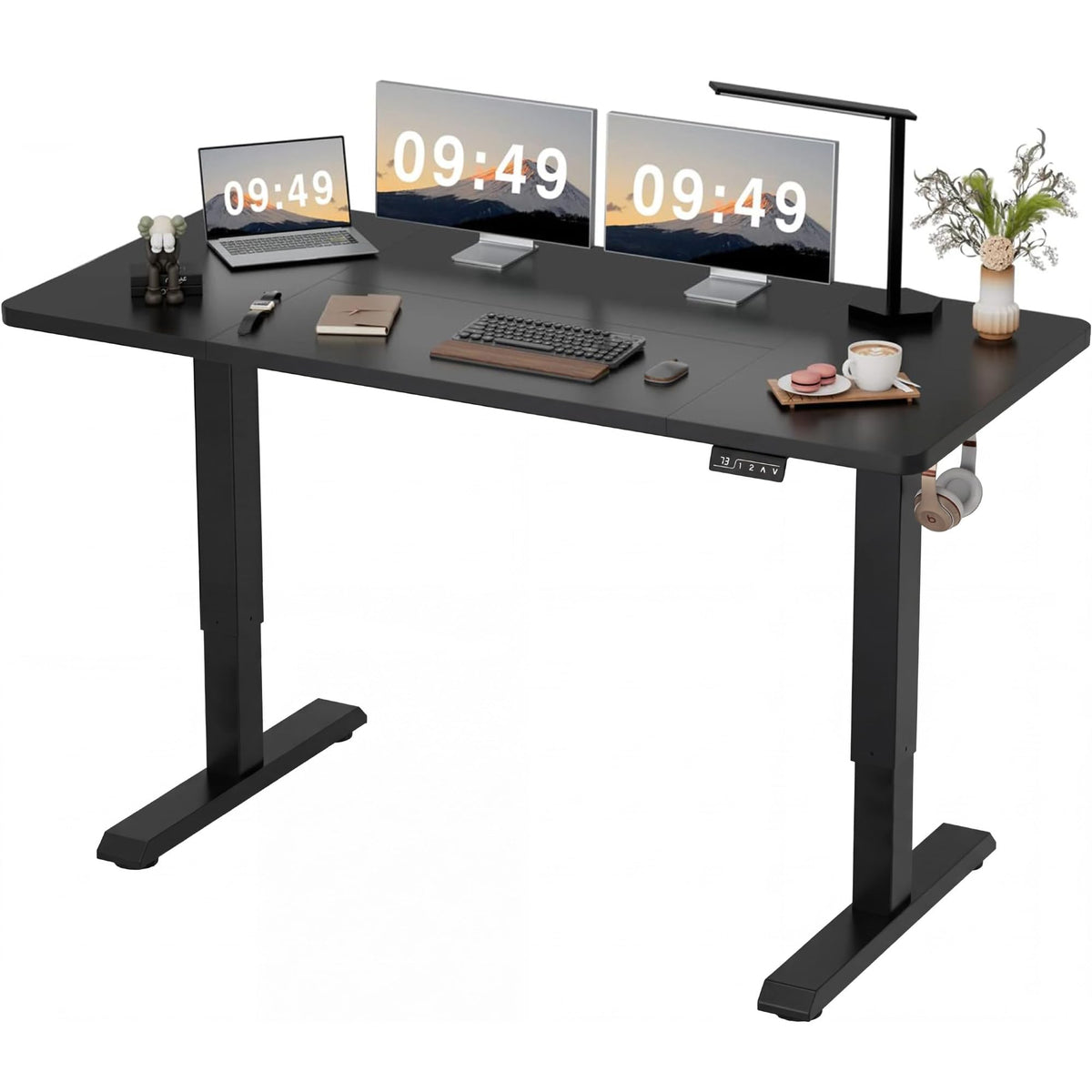 Furmax 55 Inches Electric Height Adjustable Standing Desk Home Office Desk
