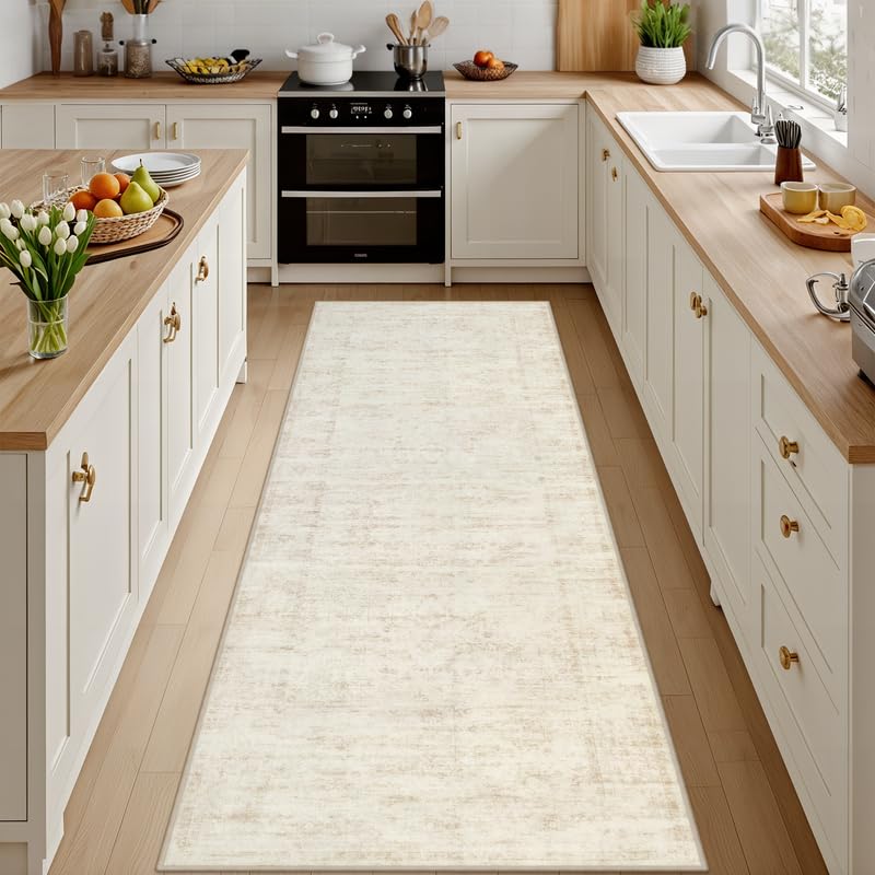 8x10 Area Rugs Living Room: Bedroom Washable Carpet Beige/Ivory