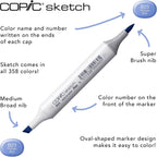 Copic Sketch, Ultra-blendable Alcohol Markers, 72pc Set A