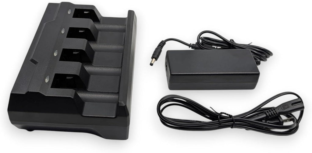 4-Port Charging Cradle for Zebra DS3678, LI3678 Wireless Barcode Scanner Batteries, Includes Power Supply | Alternative to SAC3600-4001CR