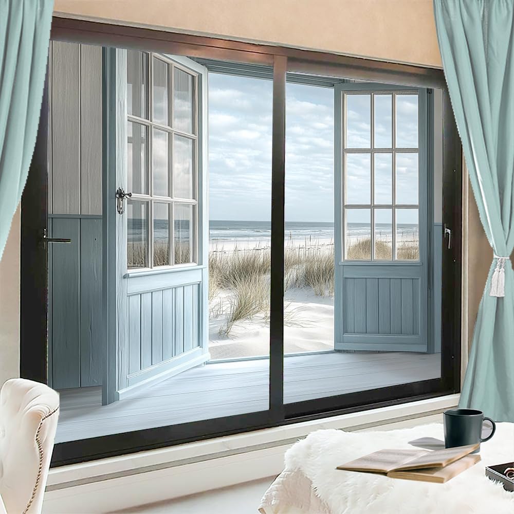 Mystic Ocean Stained Glass Window Film 31.5Wx55.1L inch x 2pcs