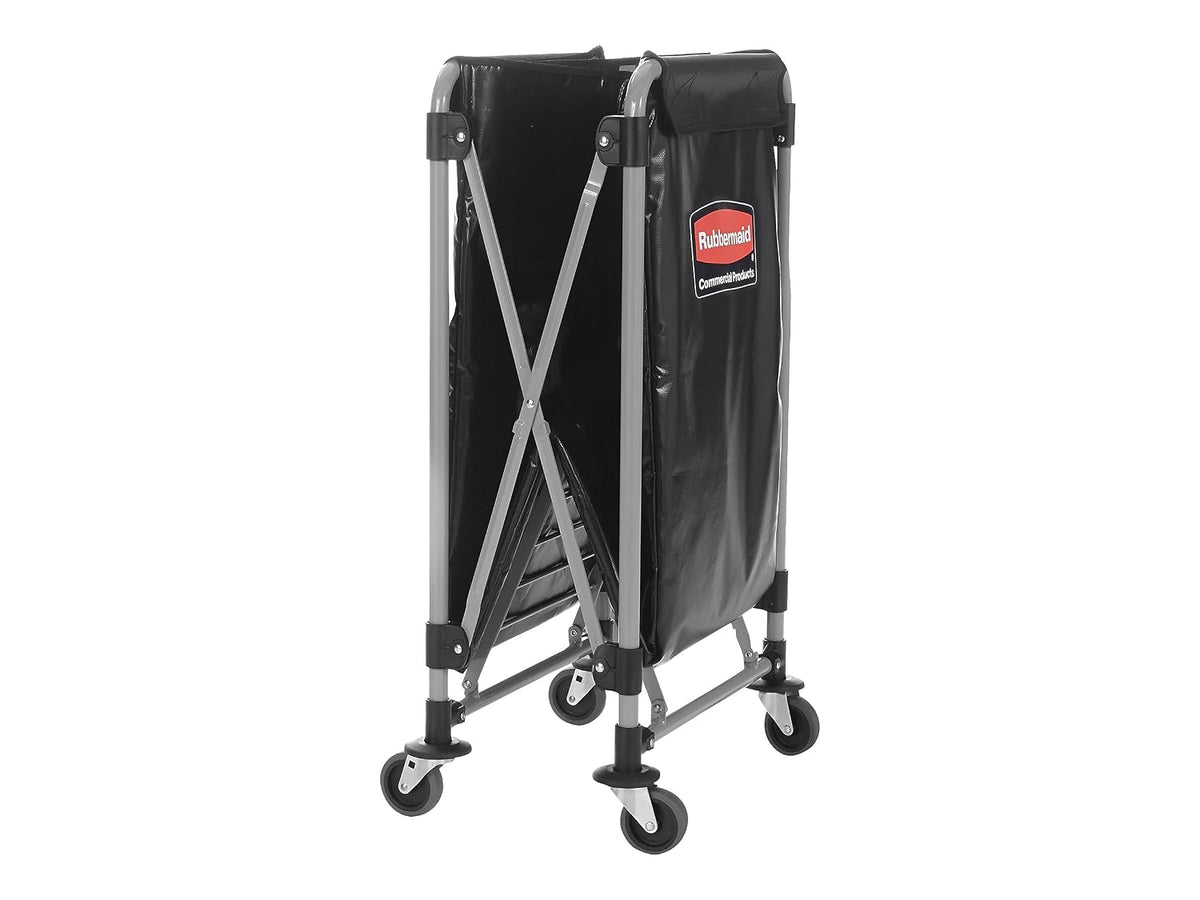 Rubbermaid Commercial Products Collapsible X-Cart, Black, 8 Bushel