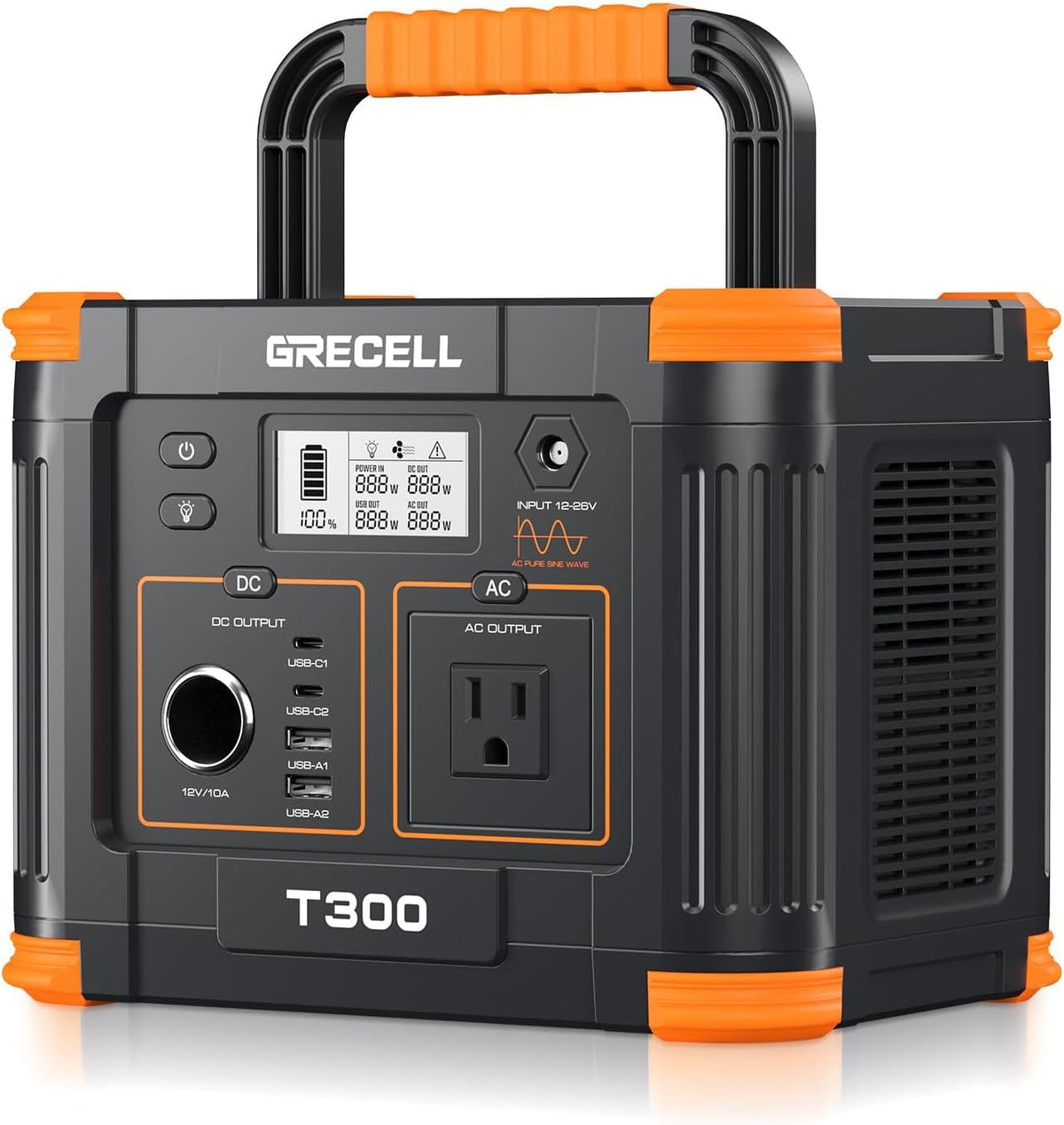 Portable Power Station 500W (Peak 1000W), 519.48Wh Outdoor Solar Generator