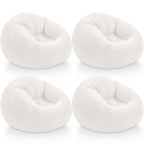 Realspring Inflatable Bean Bag Chairs,Coffee,4 Pcs