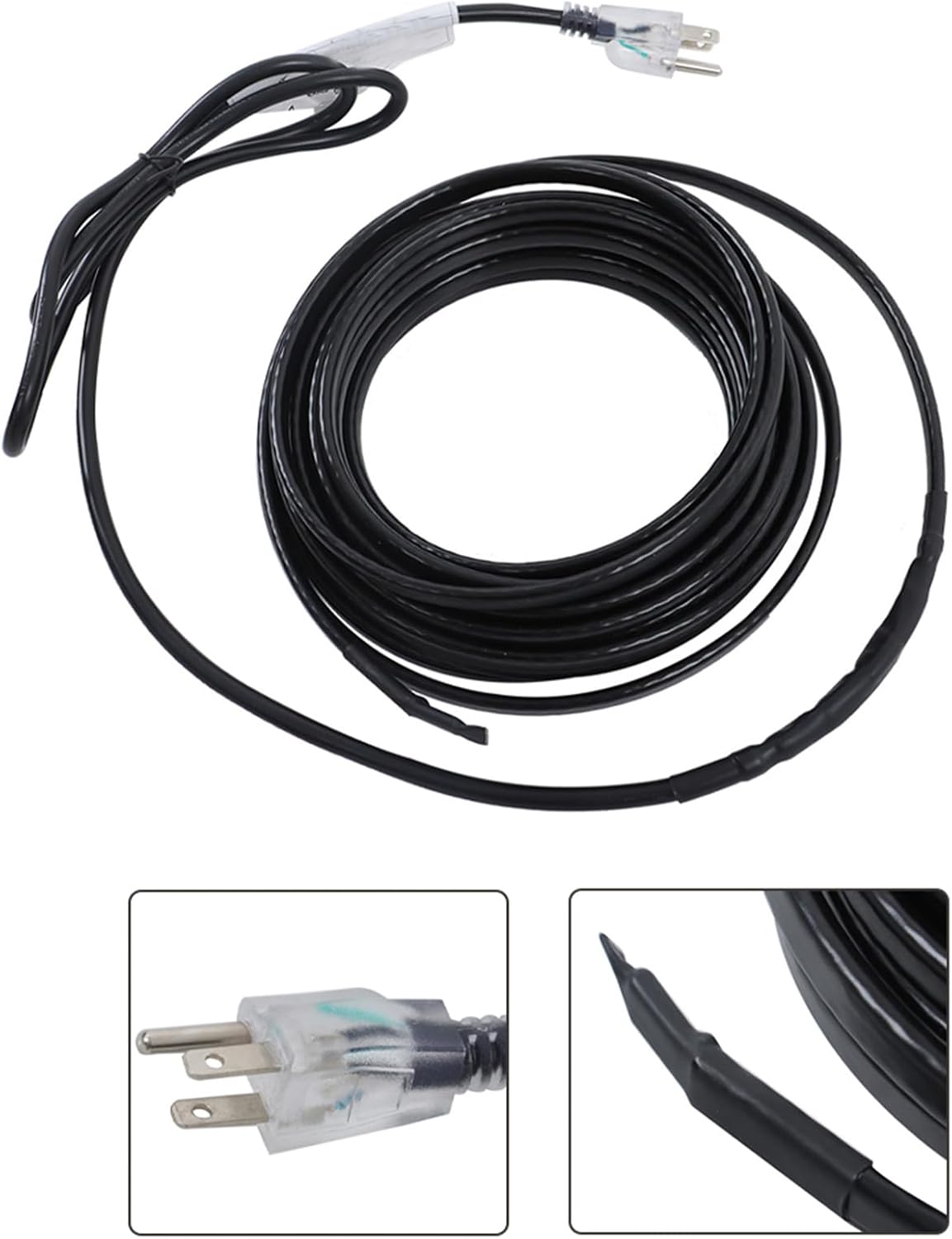 findmall 120ft Roof Heat Tape Constant Wattage 8w/ft 120V Thermostat Wire