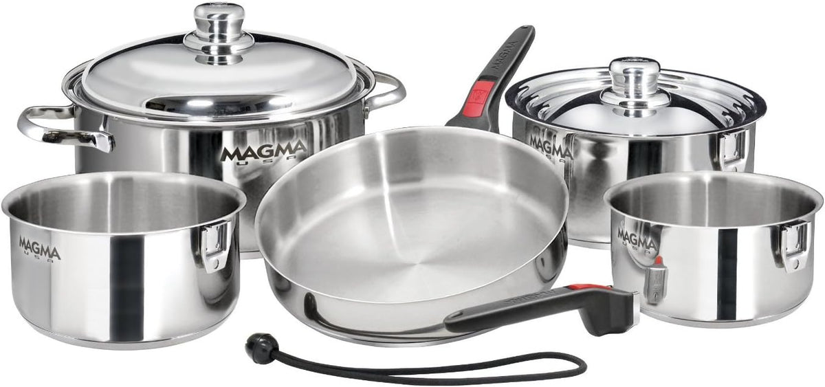 Magma A10-360L-IND 10 Piece Stainless Steel Nesting Cookware Set