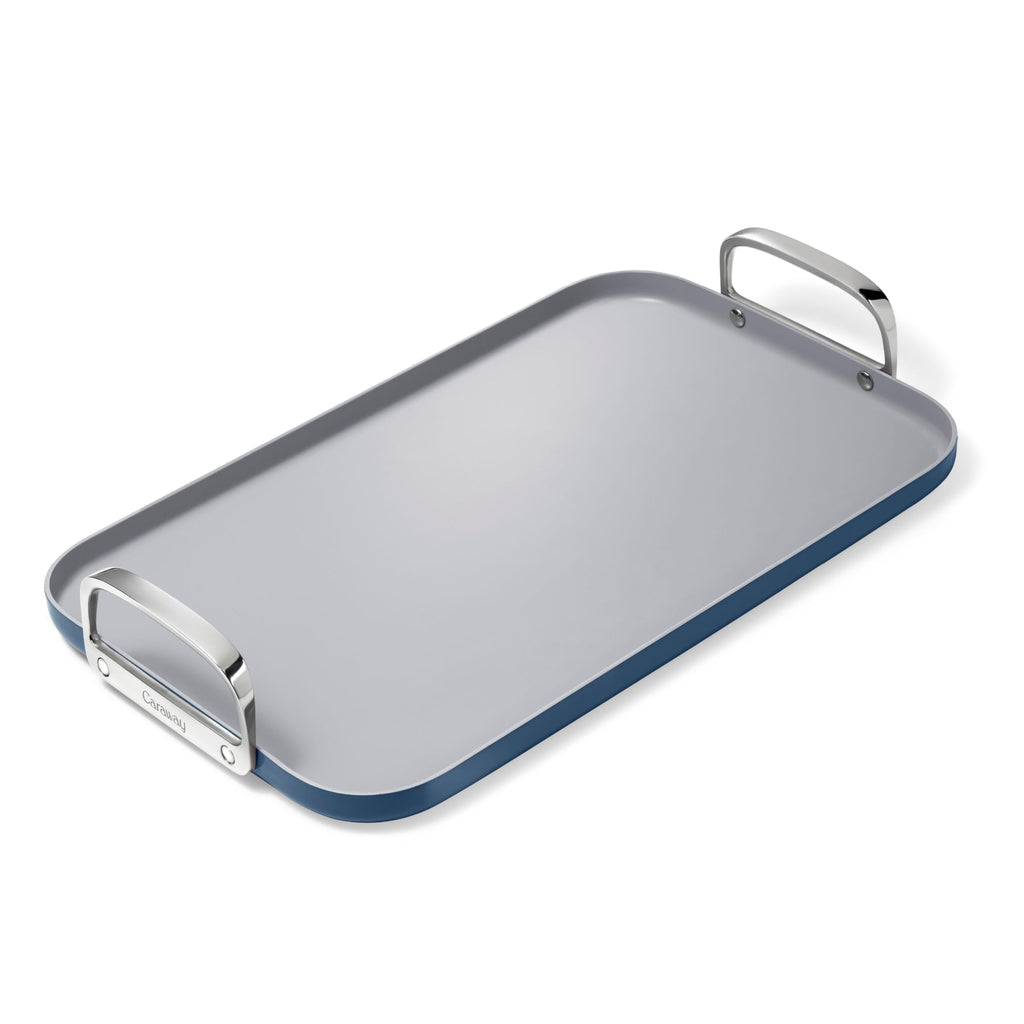 Caraway 19x12" Non-Stick Double Burner Griddle and Grill Press Set