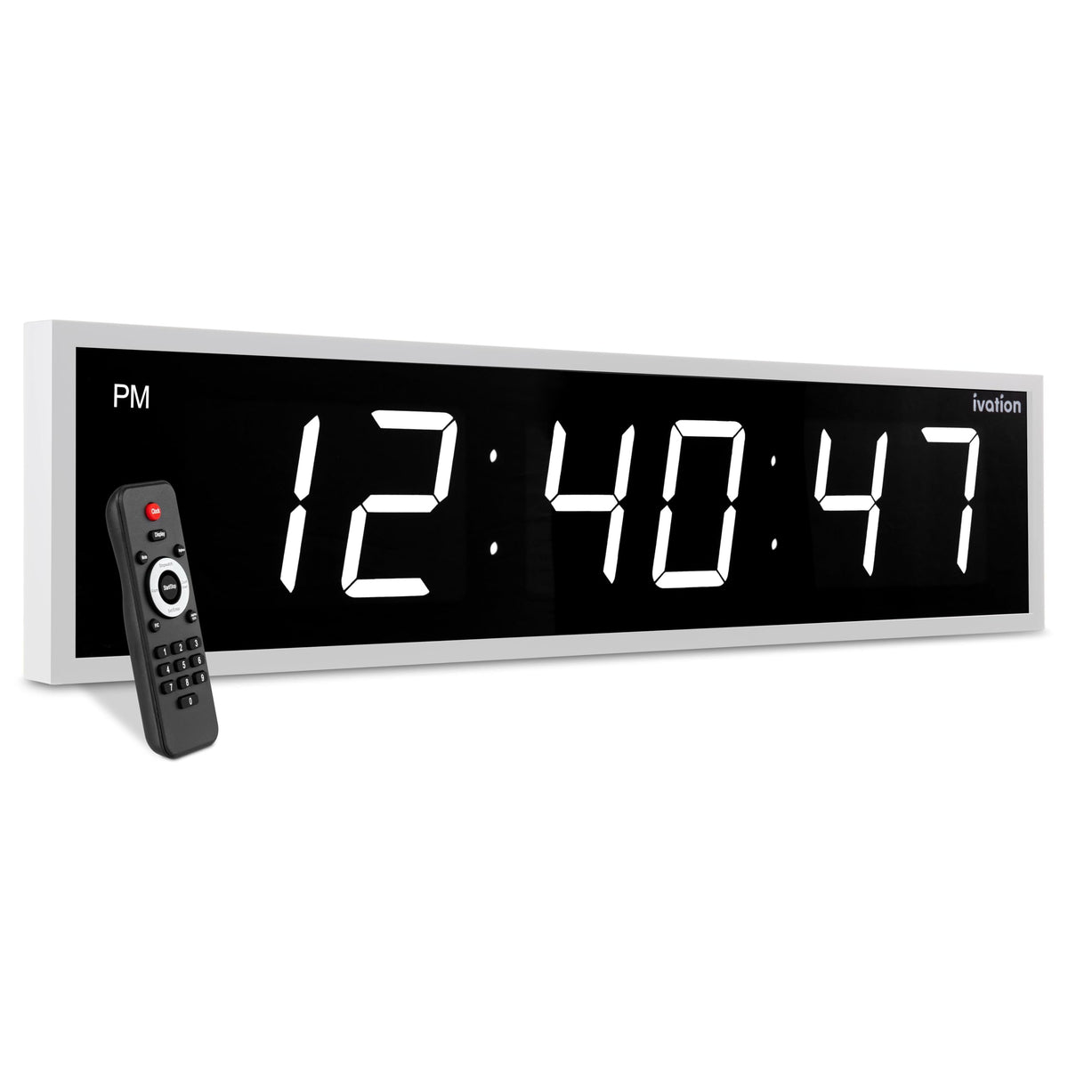 Ivation Oversized Digital Wall Clock with Large LED Display & Timer, 36"