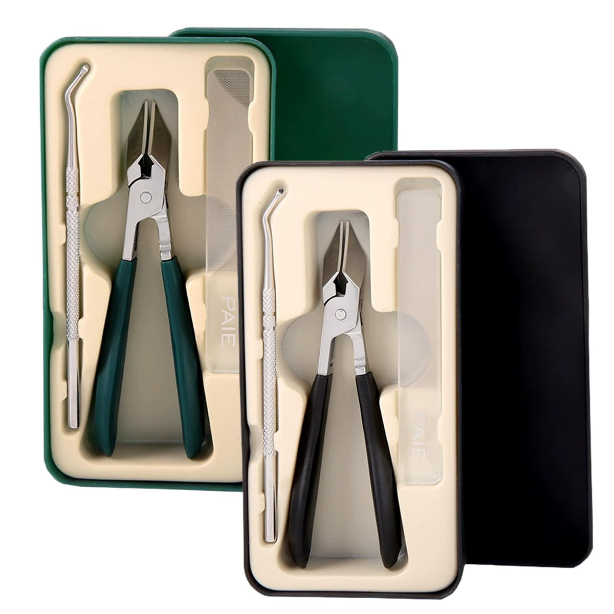 Nail Clippers Set - 3-Piece Professional Angled Toenail & Fingernail Clippers, Wide Jaw Anti-Splash Design for Easy, Precise Cutting