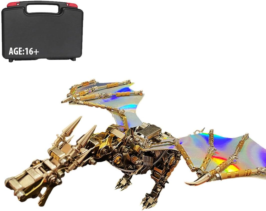3D Metal Puzzle Blessing Fish Model Kit, 422PCS DIY Assemble Steampunk Mechanical Manta Ray, Creative Handcrafted Metal Art Craft Desktop Display & Decoration for Adults
