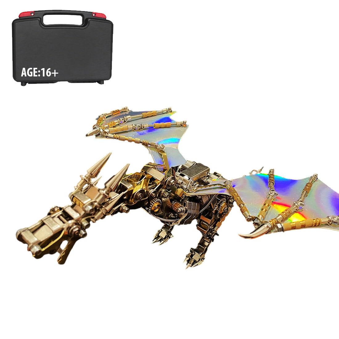 3D Metal Puzzle Space Rover Model Kit, 281PCS 1/23 Scale DIY Assemble Steampunk Mechanical Mars Rover Model, Creative Handcrafted Metal Art Craft Desktop Display & Decoration for Adults