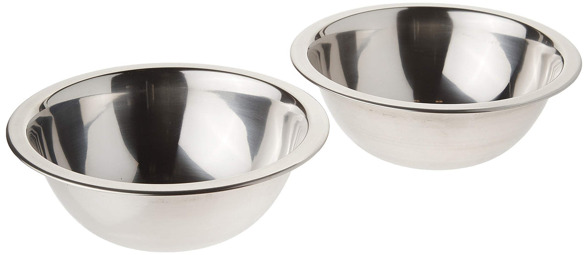 Tiger Chef Heavy Duty Mixing Bowl 16 Quart All-purpose Mixing Bowls for Home and Commercial Use - Best Prep Bowls for cake mixtures, dough’s, salads, pastas, dressings Stainless Steel - 4 Pack