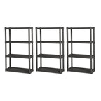 Sterilite 4 Shelf Cabinet, Lockable Utility Storage, Gray, 2-Pack