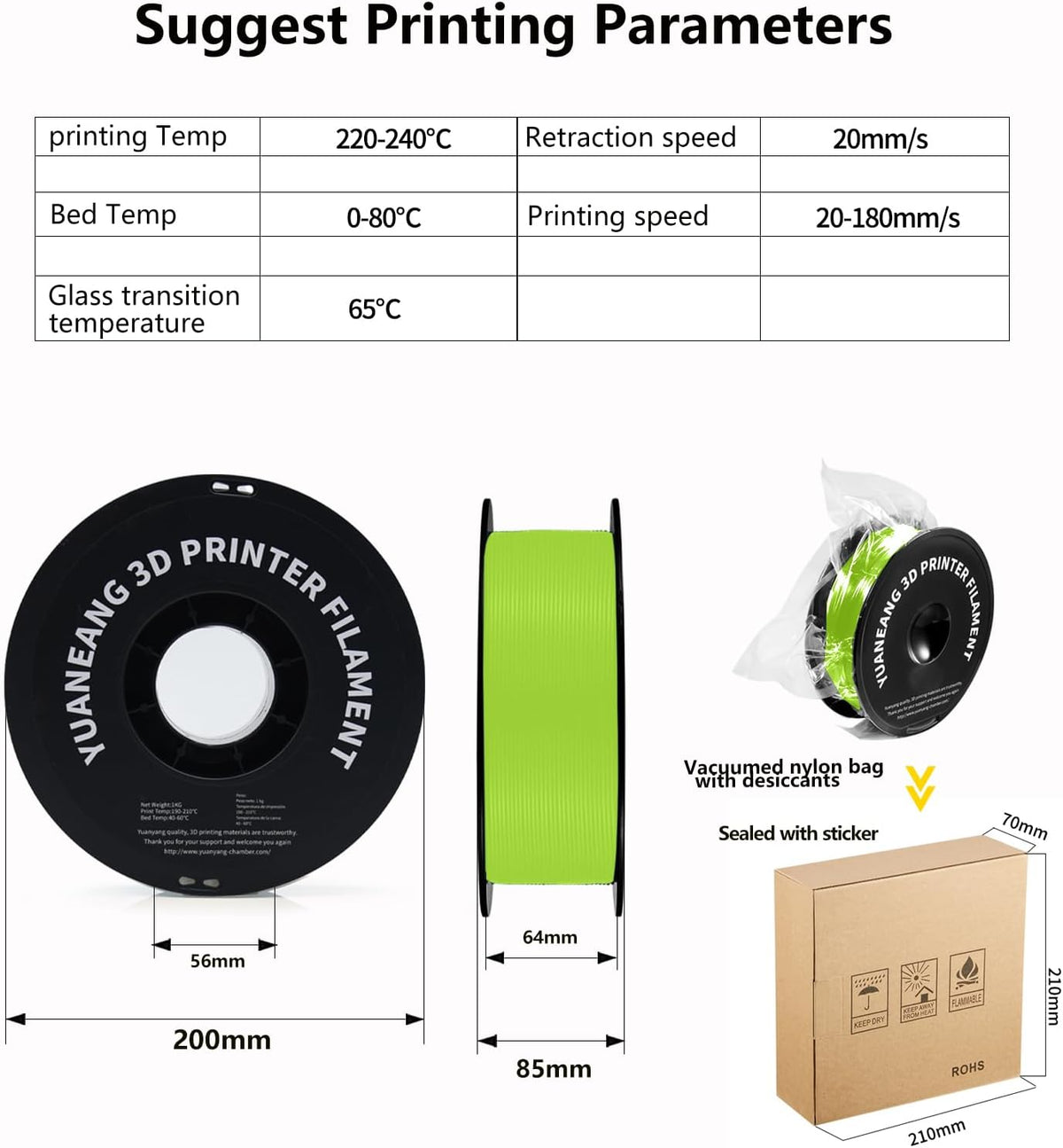 PETG 3D Printer Filament 1.75mm, 16-Color Set, Strong & Durable，Heat-Resistant, Low-Warp, Smooth Finish, Ideal for Functional Parts, Engineering Models & Large Multi-Color Printing Projects
