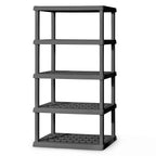 Sterilite 4 Shelf Unit, Heavy-Duty Plastic Utility Storage Rack, 2-Pack